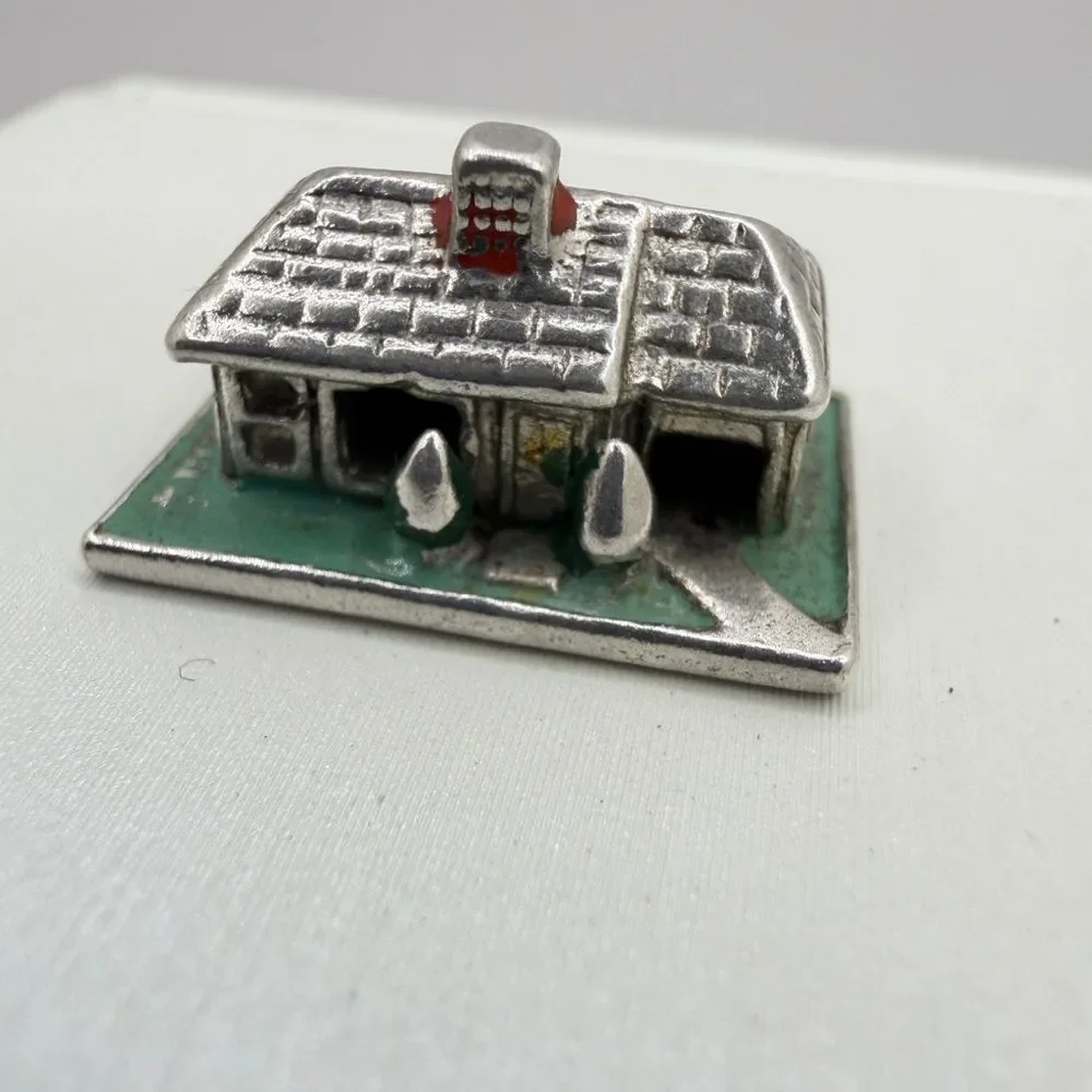 Vintage Sterling Silver and Enamel House Charm/Pendant!